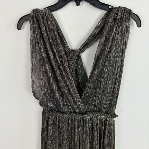 ZARA Limited Edition Maxi Dress With Metallic Silver Thread Size M - Picture 3 of 12